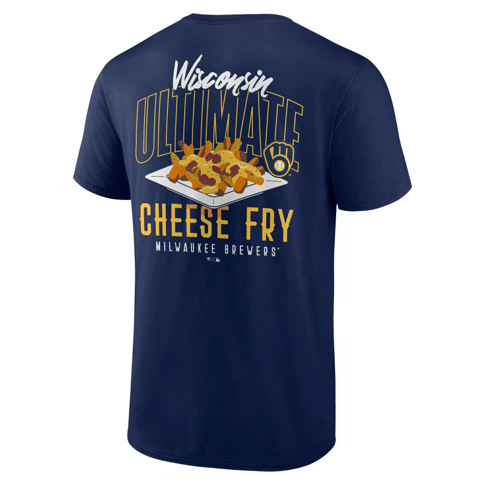 Milwaukee Brewers Cheese Fry T-Shirt - Navy - MLB on Sale