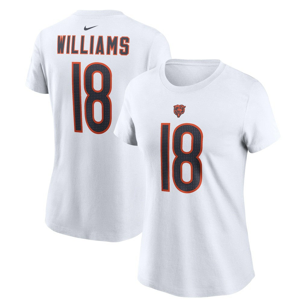 Nike Caleb Williams Chicago Bears Women's Name & Number T-Shirt White