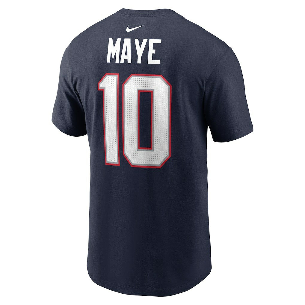 Nike Drake Maye New England Patriots Youth Fuse Name & Number T-Shirt Navy