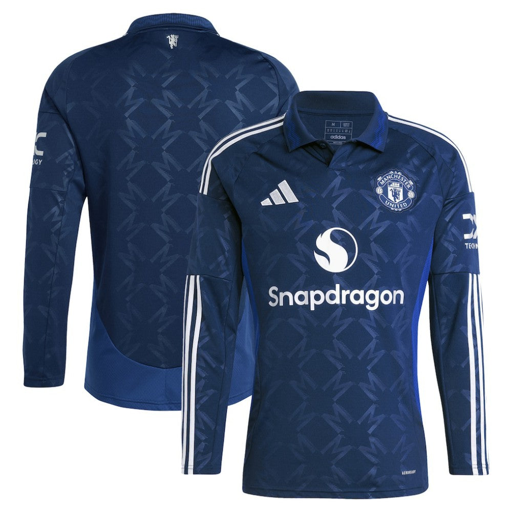Manchester United 2024/25 Away Replica Long Sleeve Jersey Navy - Adidas outlet