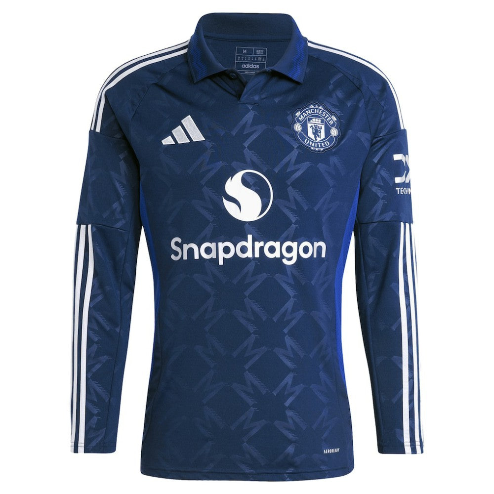 Manchester United 2024/25 Away Replica Long Sleeve Jersey Navy - Adidas outlet
