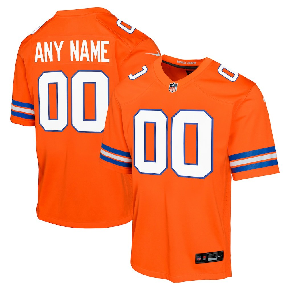 Nike Denver Broncos Youth Mile High Collection 1977 Throwback Custom Game Jersey Orange