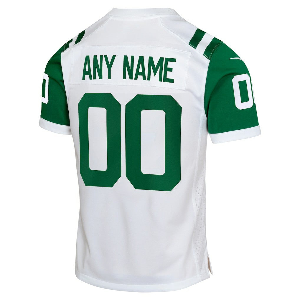 Nike New York Jets Youth Classic Alternate Custom Replica Jersey White
