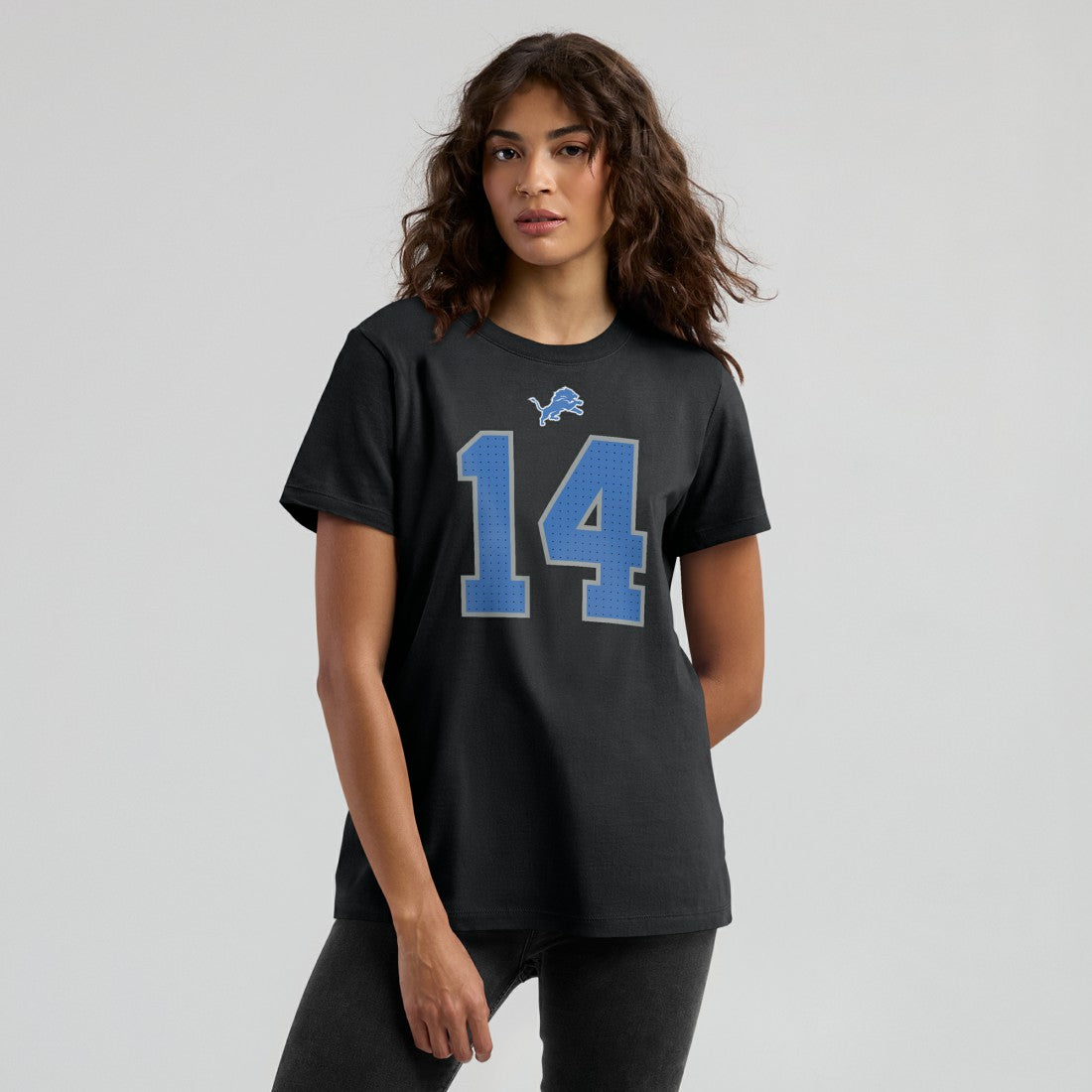Nike Amon-Ra St. Brown Detroit Lions Women's Player Name & Number T-Shirt Black