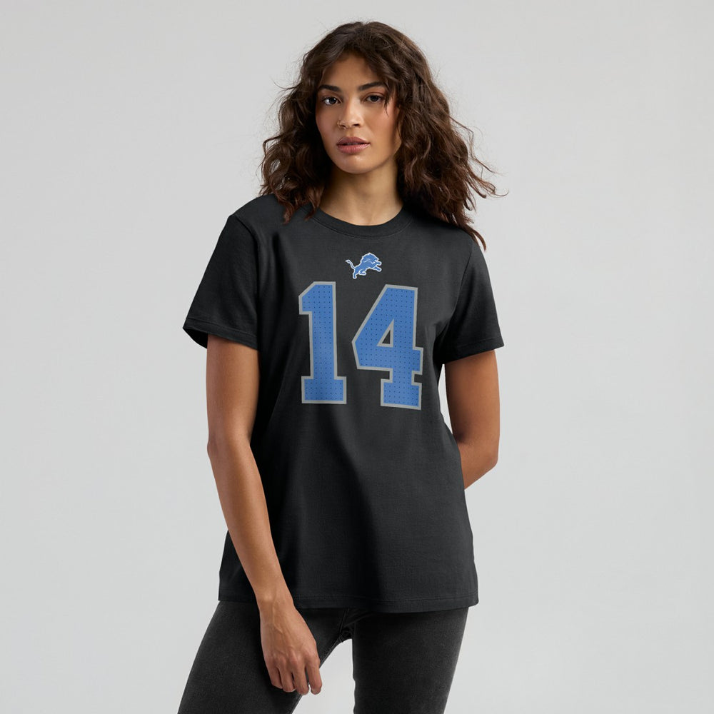 Nike Amon-Ra St. Brown Detroit Lions Women's Player Name & Number T-Shirt Black
