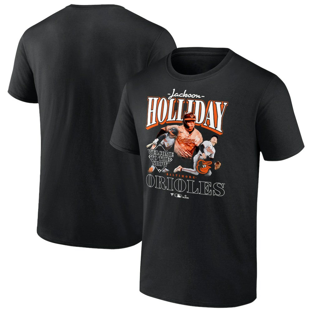 Jackson Holliday Baltimore Orioles Welcome to the Show T-Shirt - Black - MLB Online