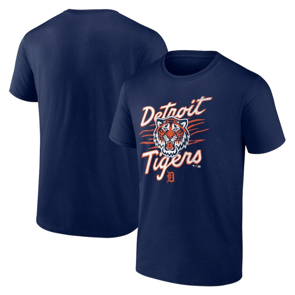 Detroit Tigers Tiger Illustration T-Shirt - Navy - MLB Discount