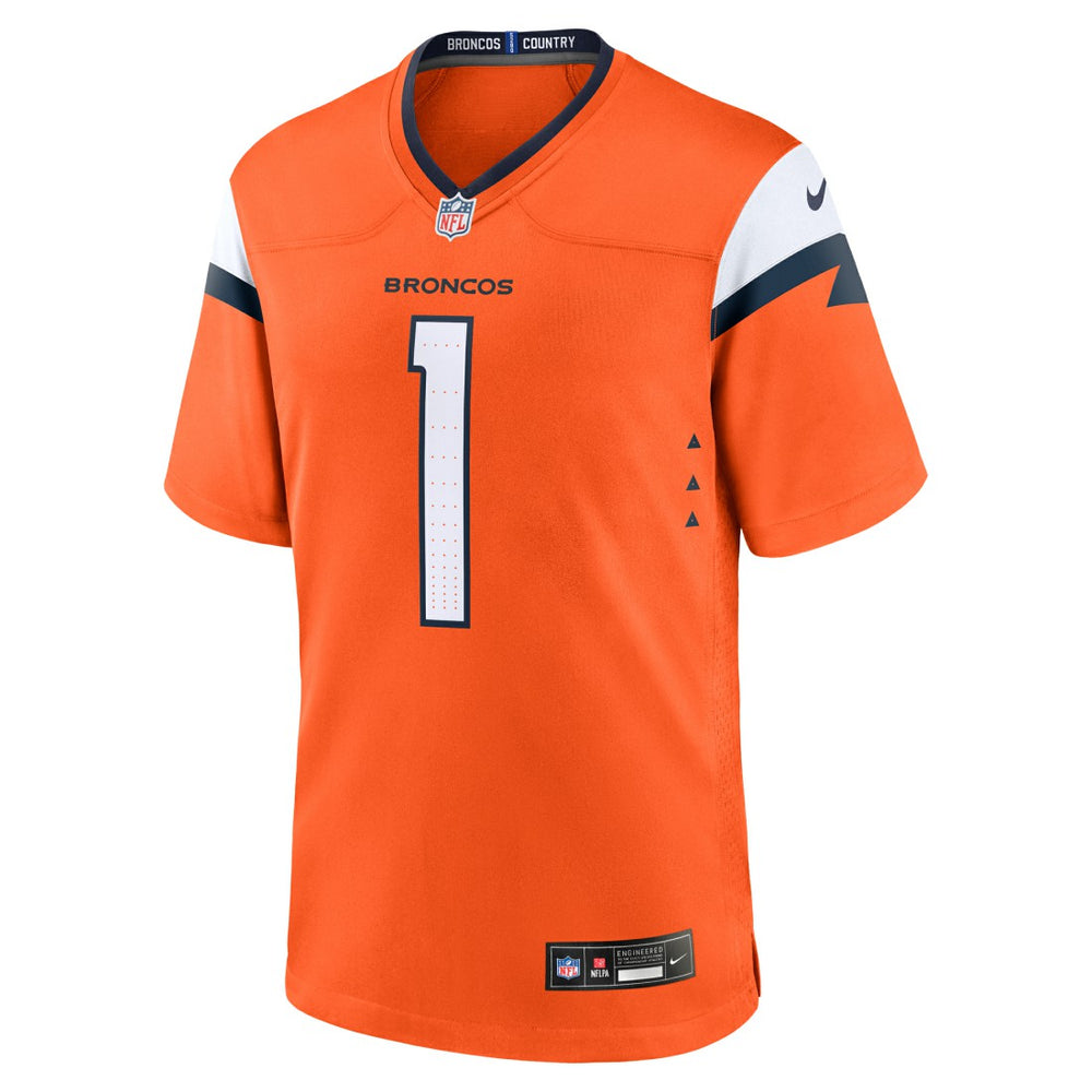 Nike Denver Broncos #1 Dad Game Jersey Orange
