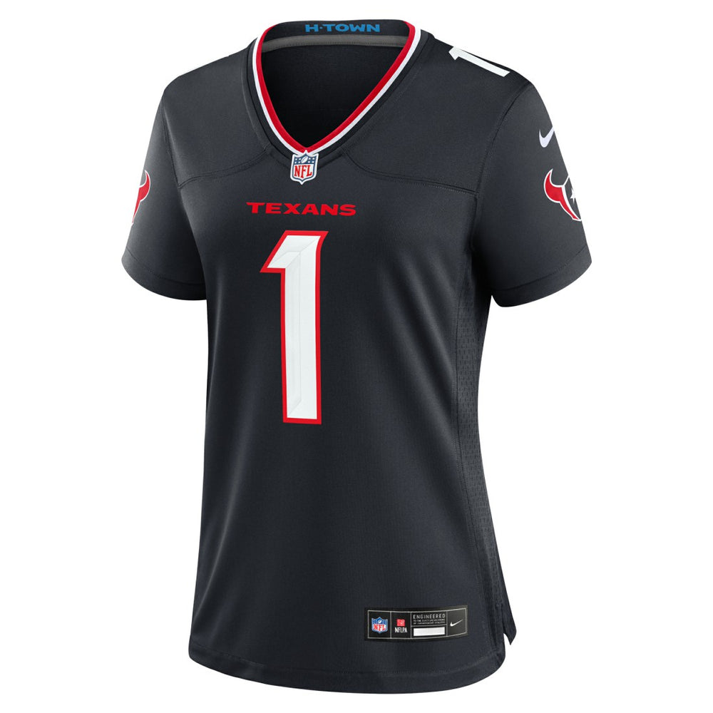 Nike Houston Texans Women's #1 Mom Game Jersey Navy