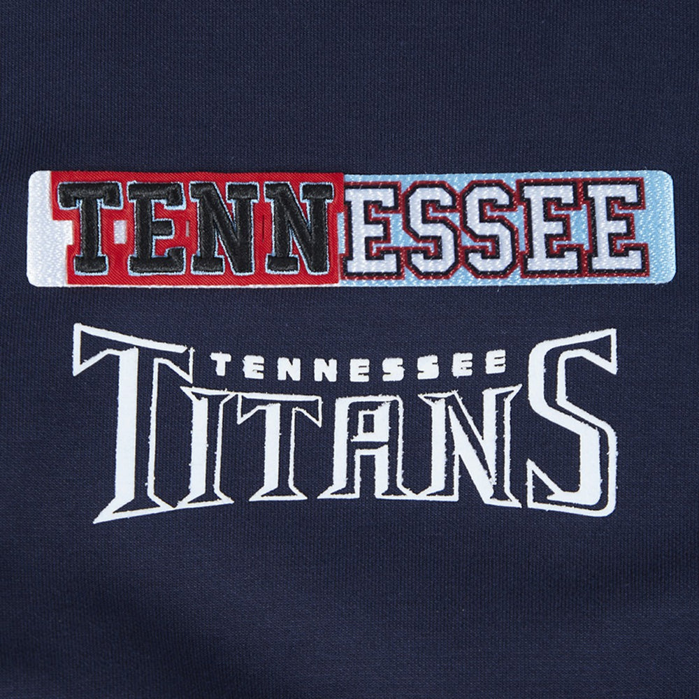 Tennessee Titans Pro Standard Women's Split Logo Full-Zip Hoodie Navy