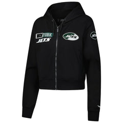 New York Jets Pro Standard Women's Split Logo Full-Zip Hoodie Black