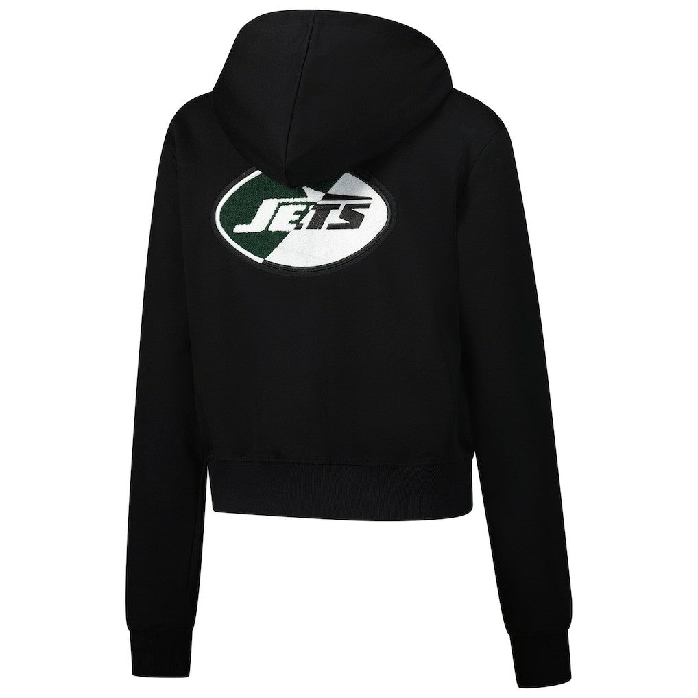 New York Jets Pro Standard Women's Split Logo Full-Zip Hoodie Black