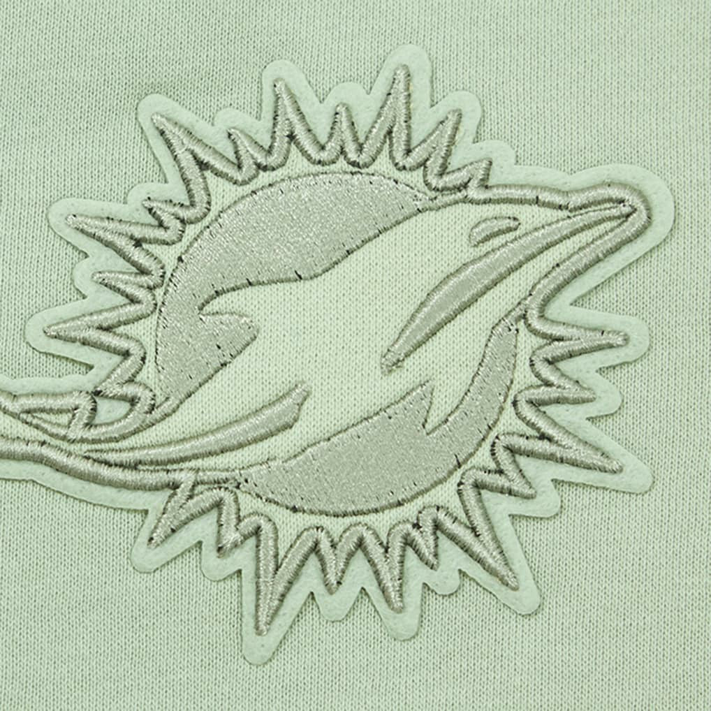 Miami Dolphins Pro Standard Women's Oversized Cropped Neutral Pullover Sweatshirt Light Green