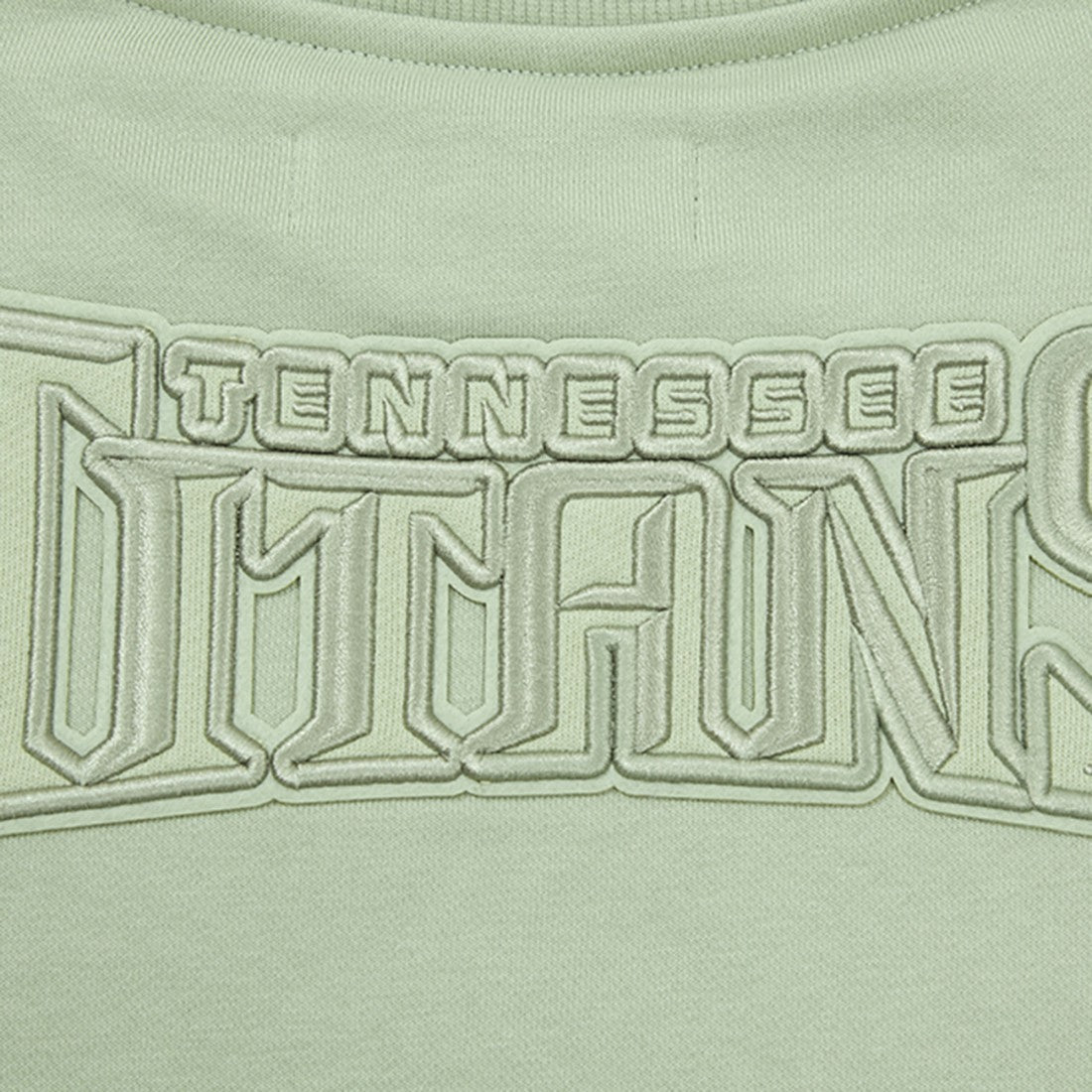 Tennessee Titans Pro Standard Women's Oversized Cropped Neutral Pullover Sweatshirt Light Green