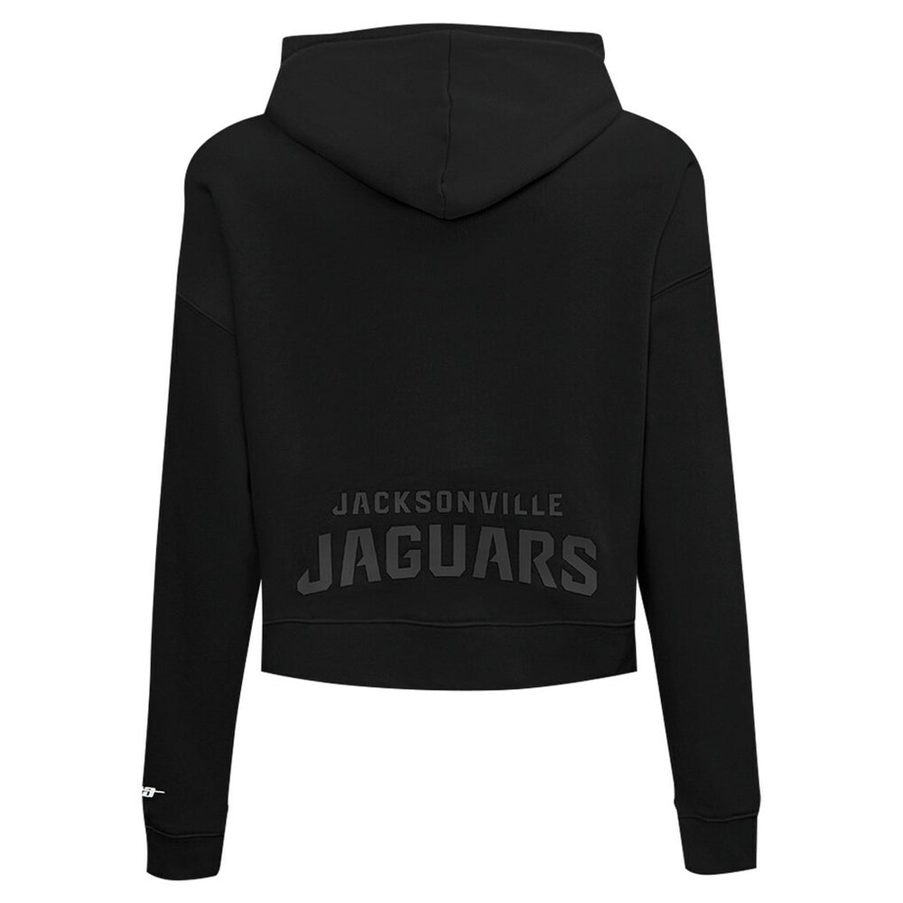 Jacksonville Jaguars Pro Standard Women's Jeweled Cropped Pullover Hoodie Black