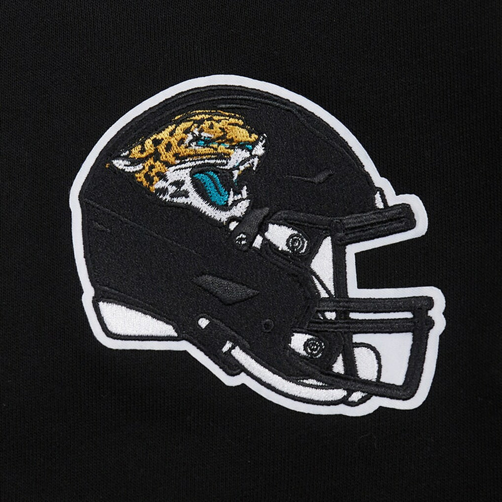 Jacksonville Jaguars Pro Standard Women's Jeweled Cropped Pullover Hoodie Black