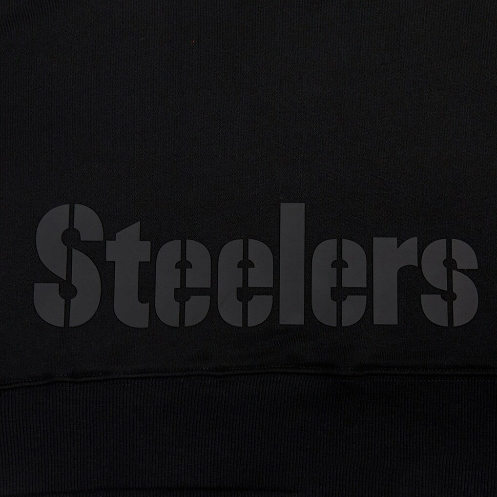 Pittsburgh Steelers Pro Standard Women's Jeweled Cropped Pullover Hoodie Black