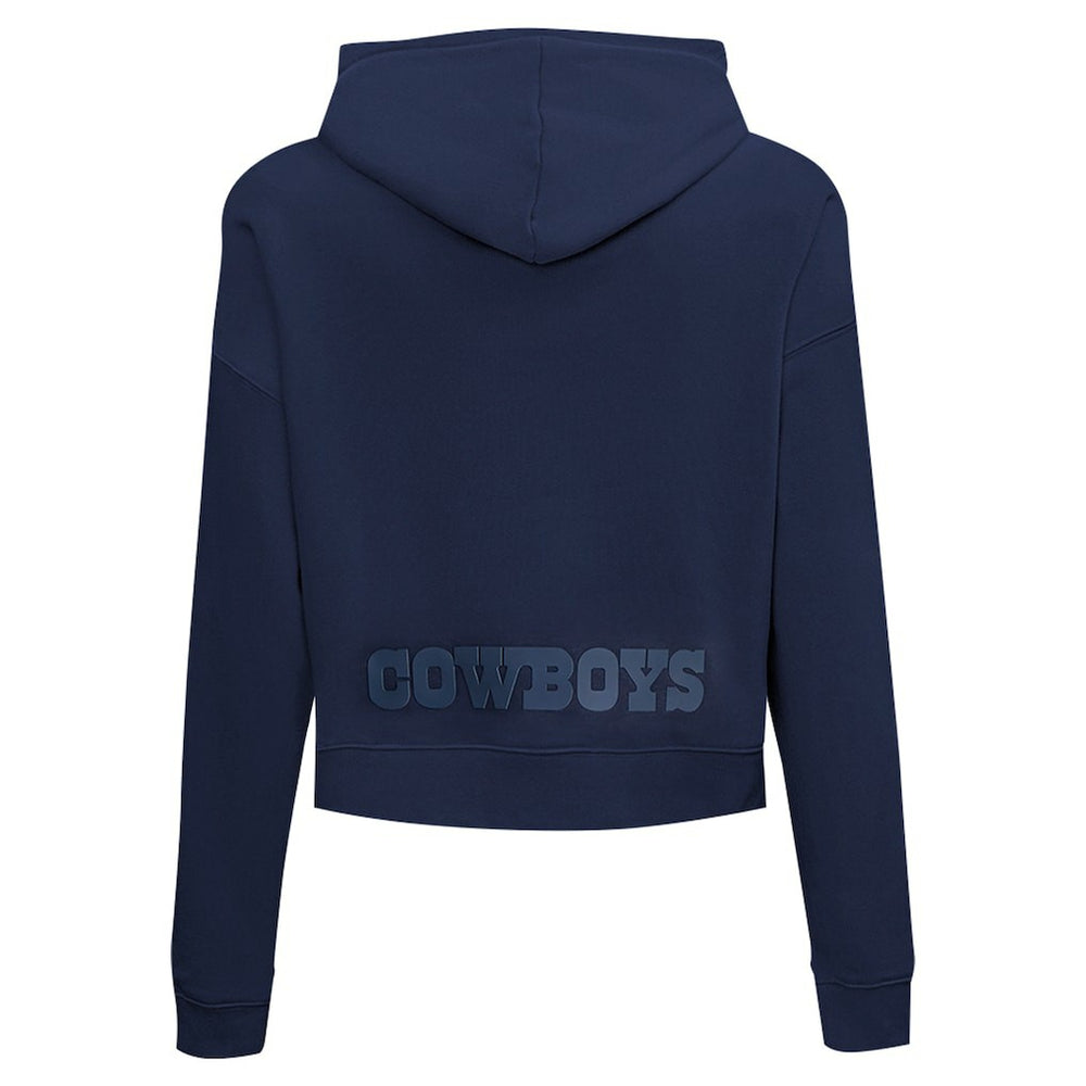 Dallas Cowboys Pro Standard Women's Jeweled Cropped Pullover Hoodie Navy