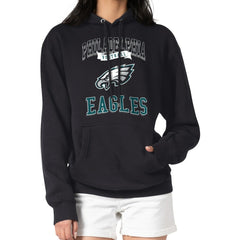 Philadelphia Eagles G-III 4Her by Carl Banks Women's Team Logo Graphic Fleece Tri-Blend Pullover Hoodie Black