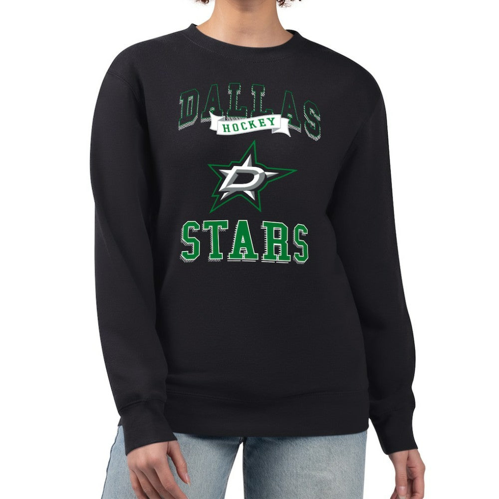 Dallas Stars G-III 4Her by Carl Banks Women's Team Logo Tri-Blend Fleece Pullover Sweatshirt - Black - NHL 201612707