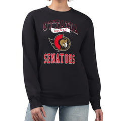 Ottawa Senators G-III 4Her by Carl Banks Women's Team Logo Tri-Blend Fleece Pullover Sweatshirt - Black - NHL 201612708