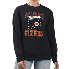 Philadelphia Flyers G-III 4Her by Carl Banks Women's Team Logo Tri-Blend Fleece Pullover Sweatshirt - Black - NHL 201612710