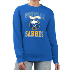 Buffalo Sabres G-III 4Her by Carl Banks Women's Team Logo Tri-Blend Fleece Pullover Sweatshirt - Royal - NHL 201612714