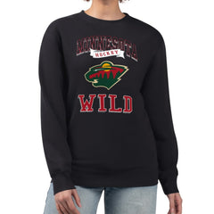 Minnesota Wild G-III 4Her by Carl Banks Women's Team Logo Tri-Blend Fleece Pullover Sweatshirt - Black - NHL 201612720