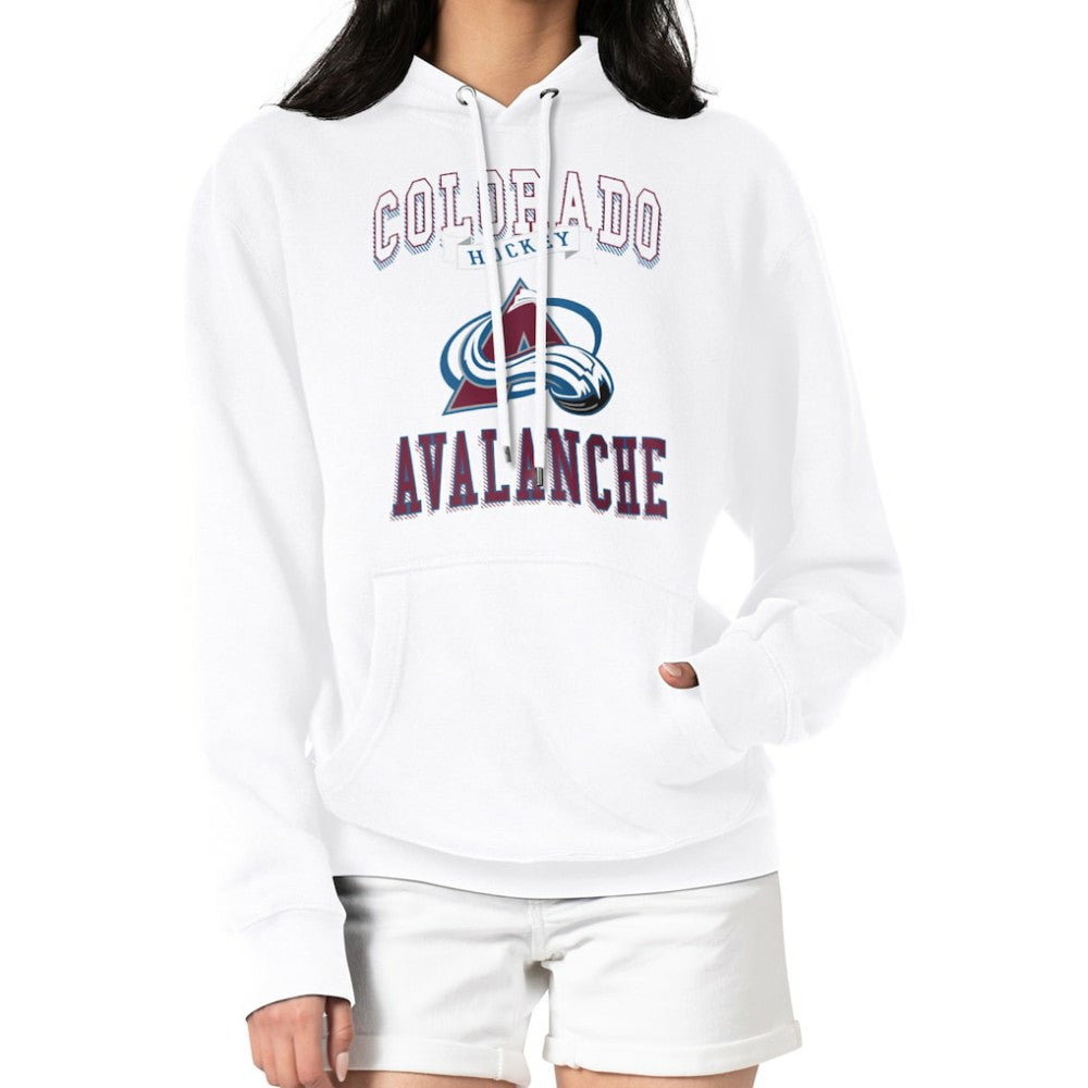 Colorado Avalanche G-III 4Her by Carl Banks Women's Team Logo Tri-Blend Fleece Pullover Hoodie - White - NHL 201612724