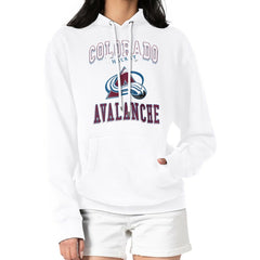 Colorado Avalanche G-III 4Her by Carl Banks Women's Team Logo Tri-Blend Fleece Pullover Hoodie - White - NHL 201612724