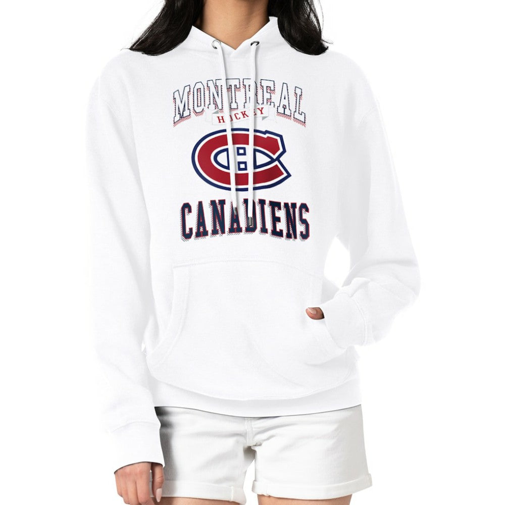 Montreal Canadiens G-III 4Her by Carl Banks Women's Team Logo Tri-Blend Fleece Pullover Hoodie - White - NHL 201612734