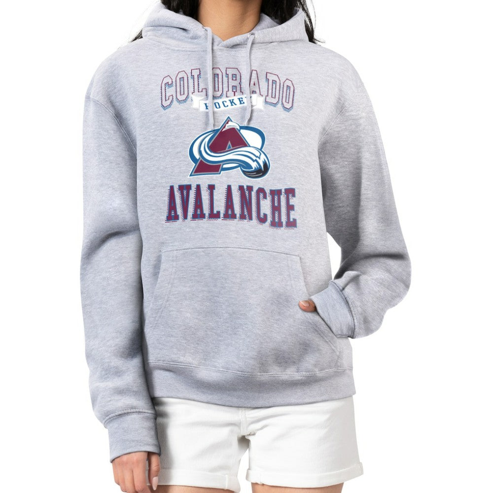 Colorado Avalanche G-III 4Her by Carl Banks Women's Team Logo Tri-Blend Fleece Pullover Hoodie - Heather Gray - NHL 201612745
