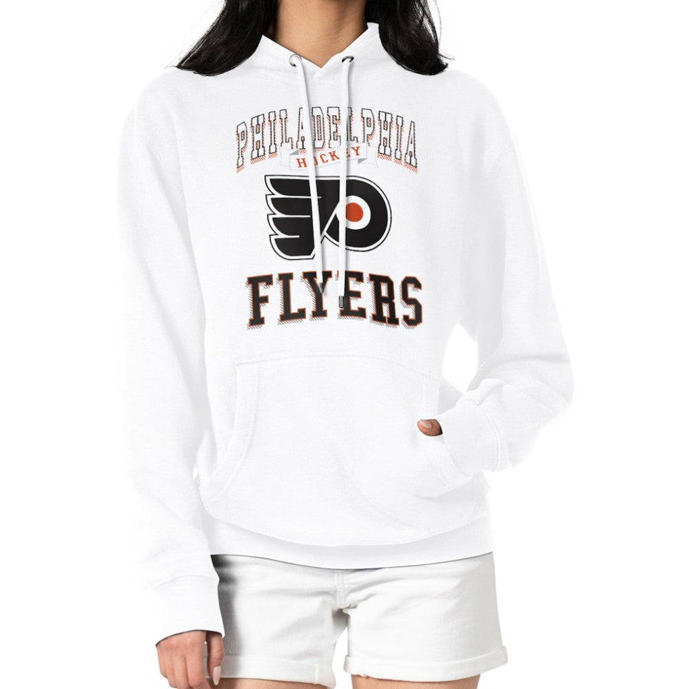 Philadelphia Flyers G-III 4Her by Carl Banks Women's Team Logo Tri-Blend Fleece Pullover Hoodie - White - NHL 201612746