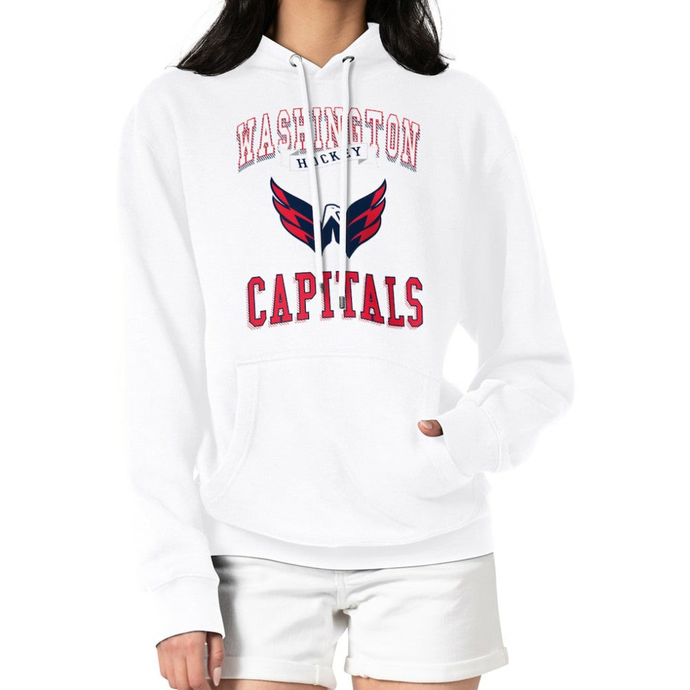 Washington Capitals G-III 4Her by Carl Banks Women's Team Logo Tri-Blend Fleece Pullover Hoodie - White - NHL 201612760
