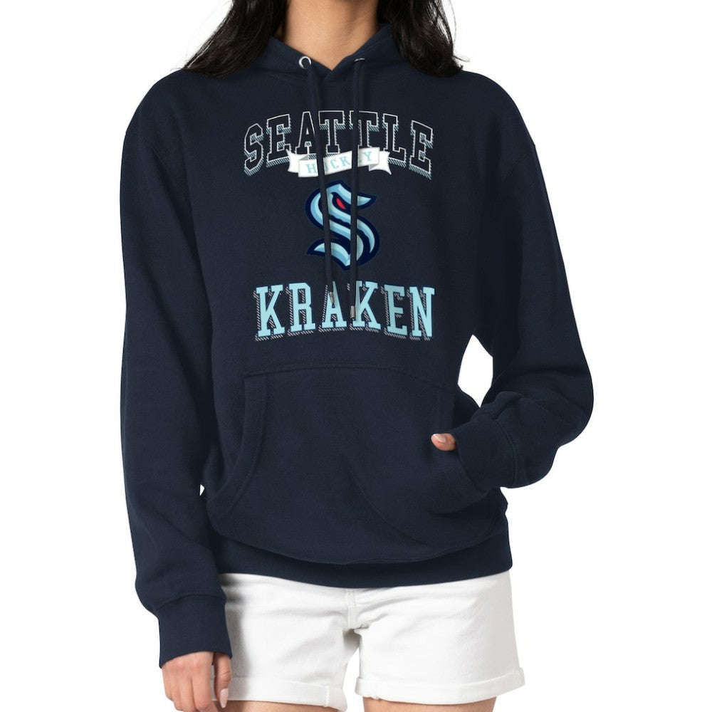 Seattle Kraken G-III 4Her by Carl Banks Women's Team Logo Tri-Blend Fleece Pullover Hoodie - Deep Sea Blue - NHL 201612775