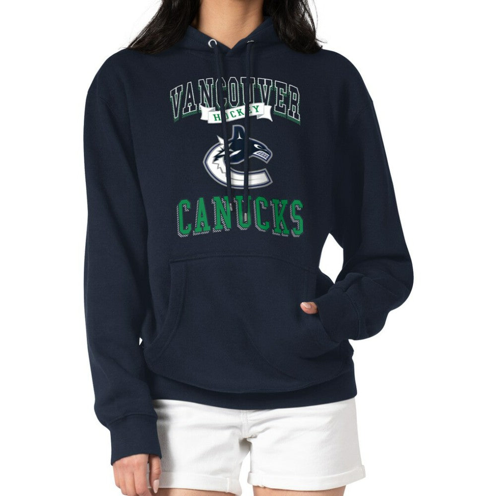 Vancouver Canucks G-III 4Her by Carl Banks Women's Team Logo Tri-Blend Fleece Pullover Hoodie - Navy - NHL 201612789