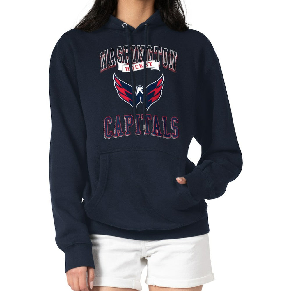 Washington Capitals G-III 4Her by Carl Banks Women's Team Logo Tri-Blend Fleece Pullover Hoodie - Navy - NHL 201612796