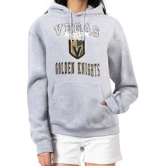 Vegas Golden Knights G-III 4Her by Carl Banks Women's Team Logo Tri-Blend Fleece Pullover Hoodie - Heather Gray - NHL 201612801