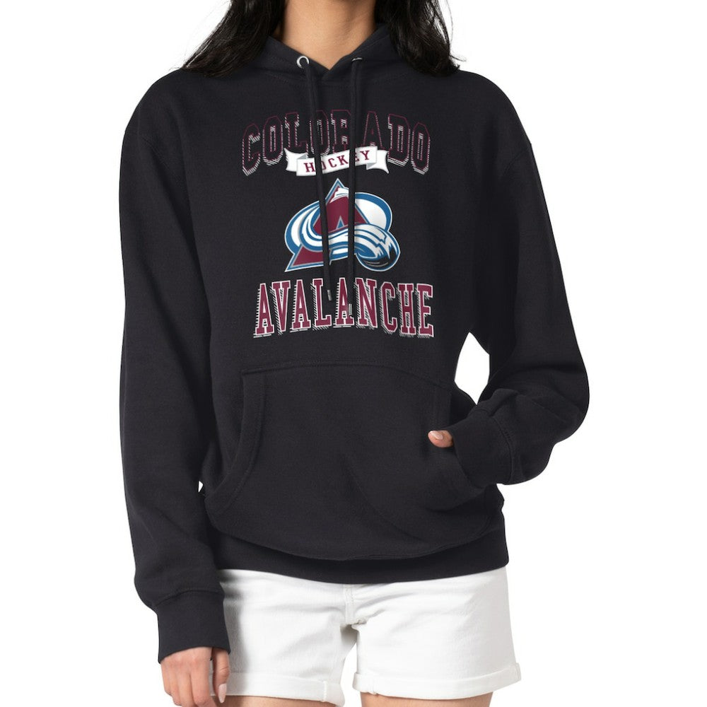Colorado Avalanche G-III 4Her by Carl Banks Women's Team Logo Tri-Blend Fleece Pullover Hoodie - Black - NHL 201612802
