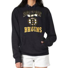 Boston Bruins G-III 4Her by Carl Banks Women's Team Logo Tri-Blend Fleece Pullover Hoodie - Black - NHL 201612807