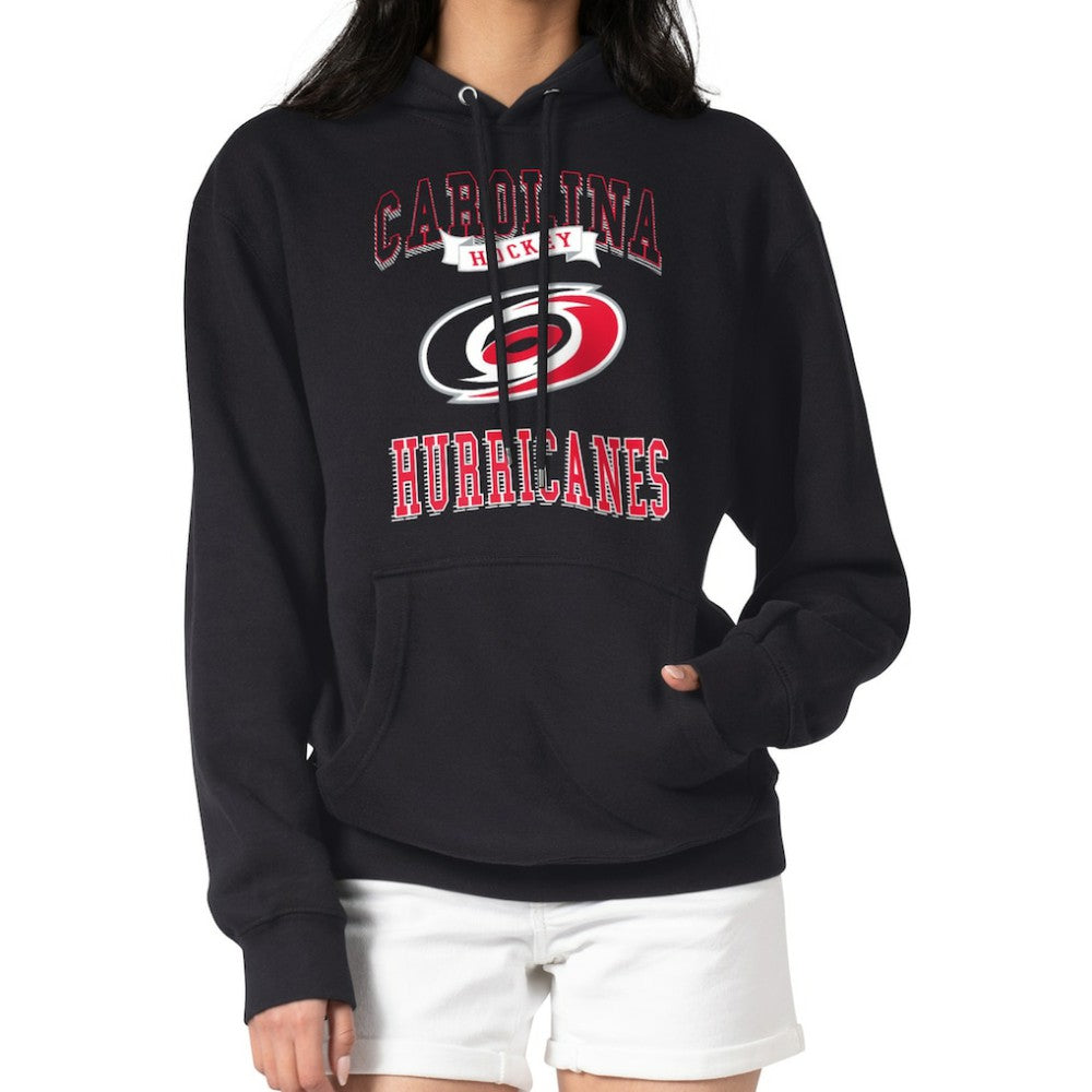 Carolina Hurricanes G-III 4Her by Carl Banks Women's Team Logo Tri-Blend Fleece Pullover Hoodie - Black - NHL 201612809