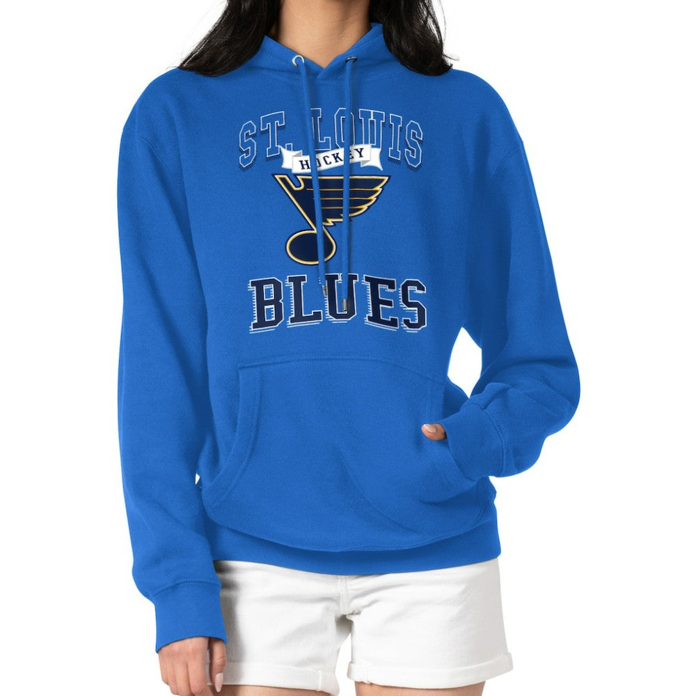St. Louis Blues G-III 4Her by Carl Banks Women's Team Logo Tri-Blend Fleece Pullover Hoodie - Blue - NHL 201612810