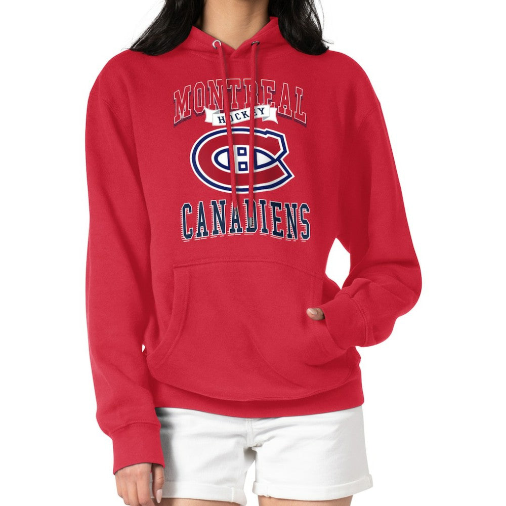 Montreal Canadiens G-III 4Her by Carl Banks Women's Team Logo Tri-Blend Fleece Pullover Hoodie - Red - NHL 201612821