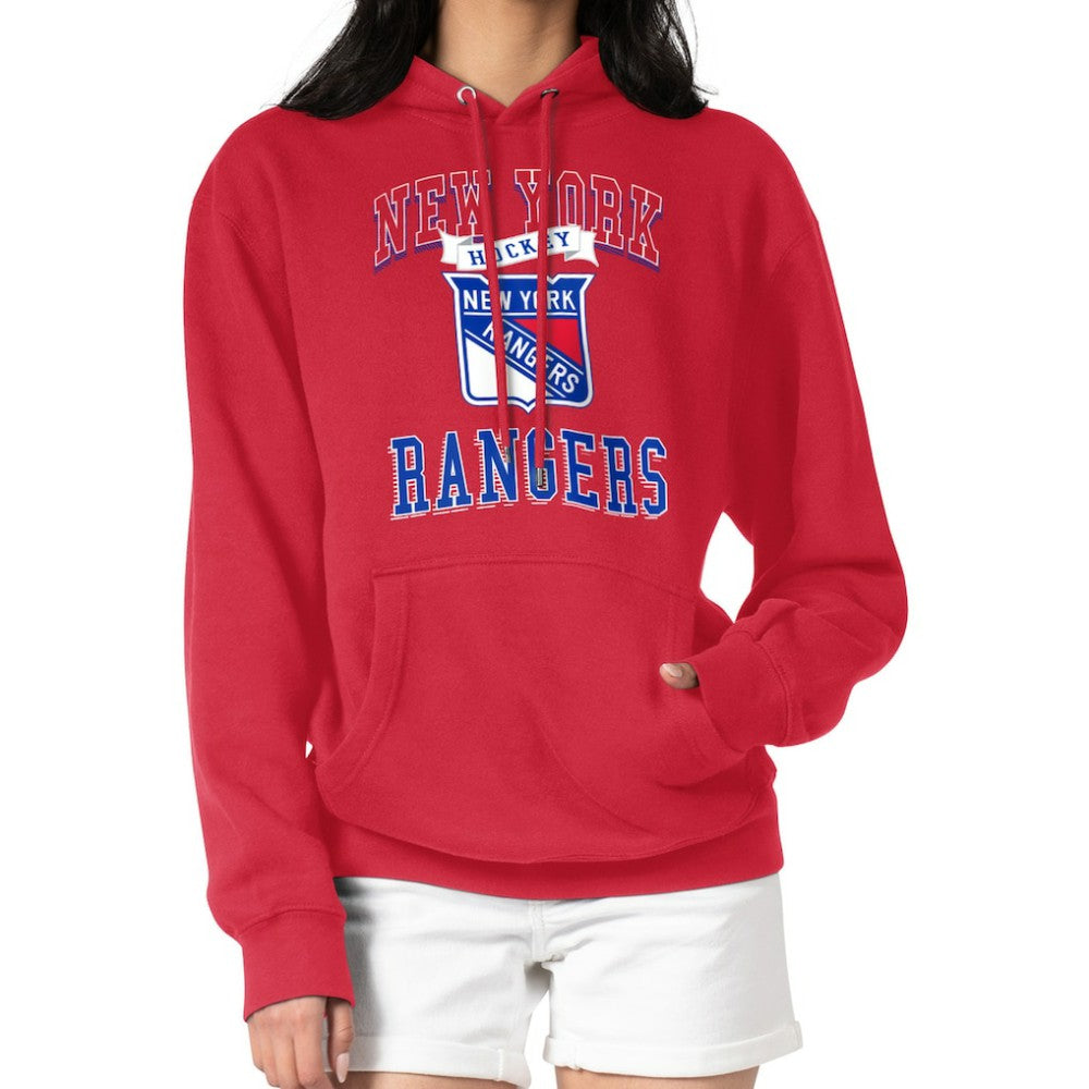 New York Rangers G-III 4Her by Carl Banks Women's Team Logo Tri-Blend Fleece Pullover Hoodie - Red - NHL 201612825