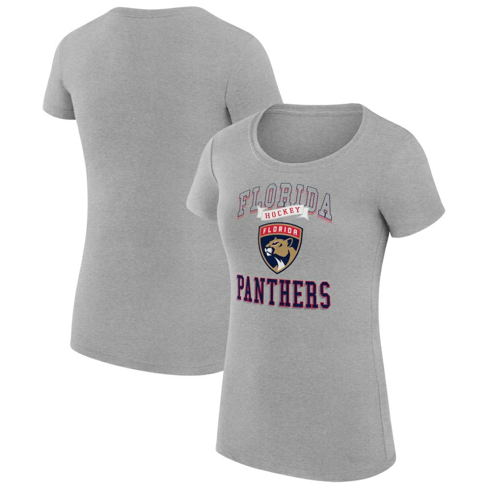 Florida Panthers G-III 4Her by Carl Banks Women's Super-Slim Fit Lightweight Team Logo Graphic T-Shirt - Heather Gray - NHL 201612837