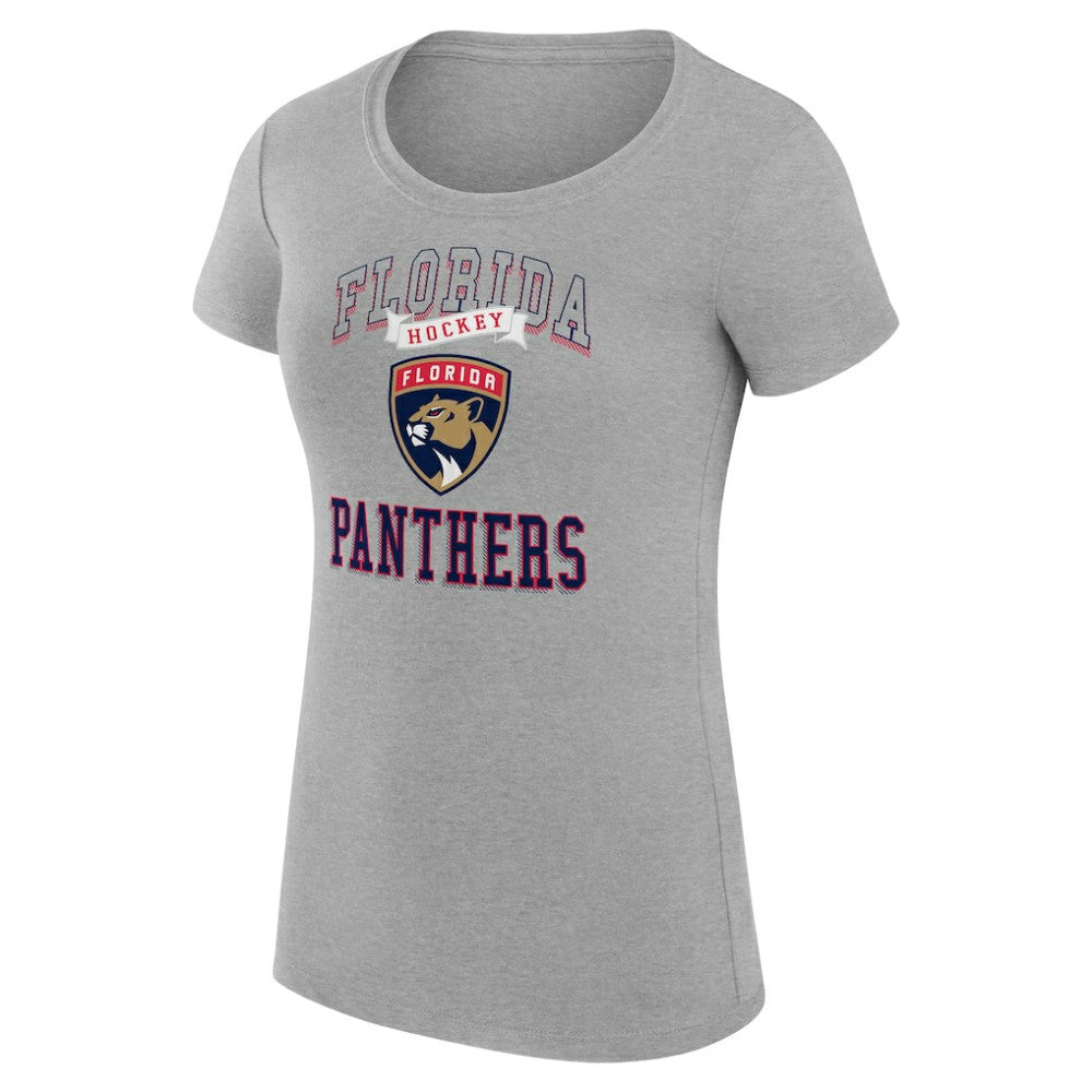 Florida Panthers G-III 4Her by Carl Banks Women's Super-Slim Fit Lightweight Team Logo Graphic T-Shirt - Heather Gray - NHL 201612837