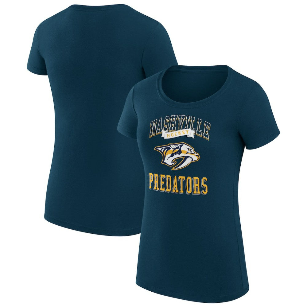 Nashville Predators G-III 4Her by Carl Banks Women's Super-Slim Fit Lightweight Team Logo Graphic T-Shirt - Navy - NHL 201612847