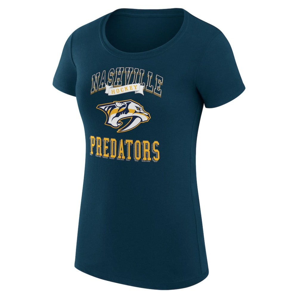 Nashville Predators G-III 4Her by Carl Banks Women's Super-Slim Fit Lightweight Team Logo Graphic T-Shirt - Navy - NHL 201612847