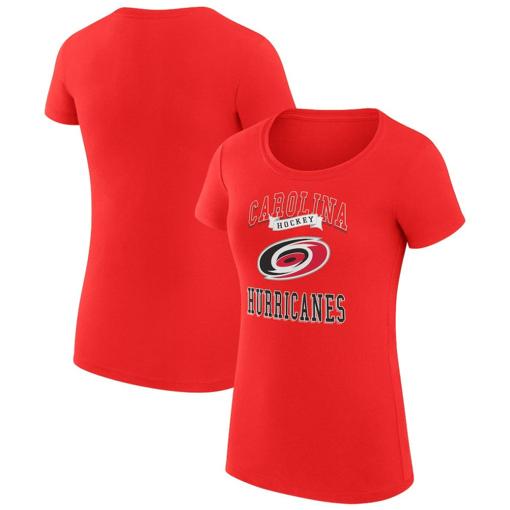 Carolina Hurricanes G-III 4Her by Carl Banks Women's Super-Slim Fit Lightweight Team Logo Graphic T-Shirt - Red - NHL 201612878