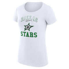 Dallas Stars G-III 4Her by Carl Banks Women's Super-Slim Fit Lightweight Team Logo Graphic T-Shirt - White - NHL 201612882